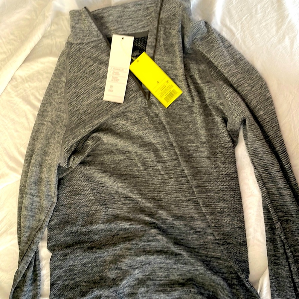 Gray running sweater